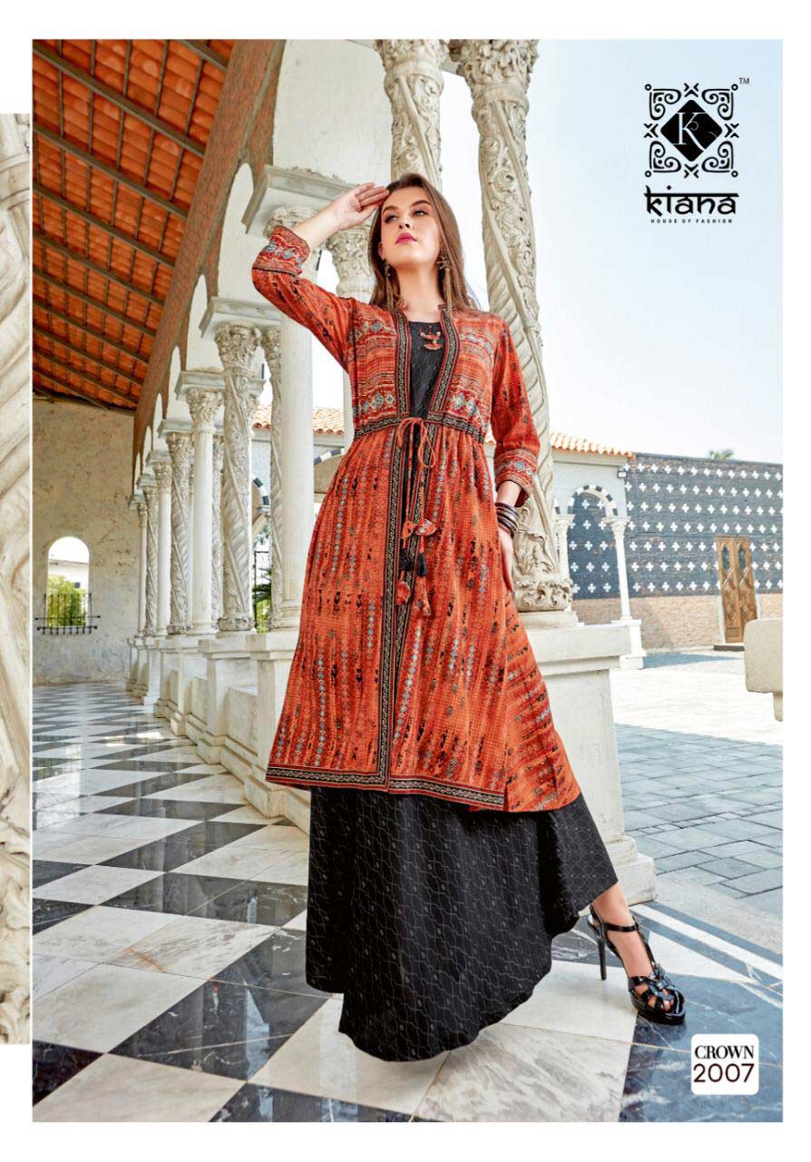 Crown Vol-2 Kiana Hand Block Print Embroidery Kurti Crown Vol-2 Kiana Hand Block Print Embroidery Kurti
